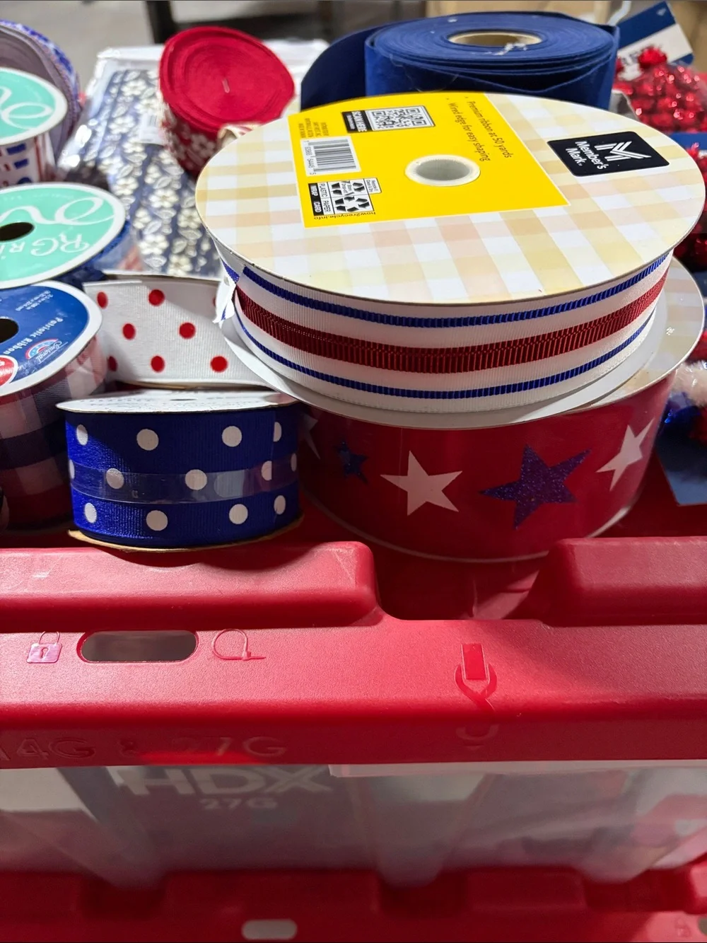 Red White and Blue Decorative Ribbon Bundle
